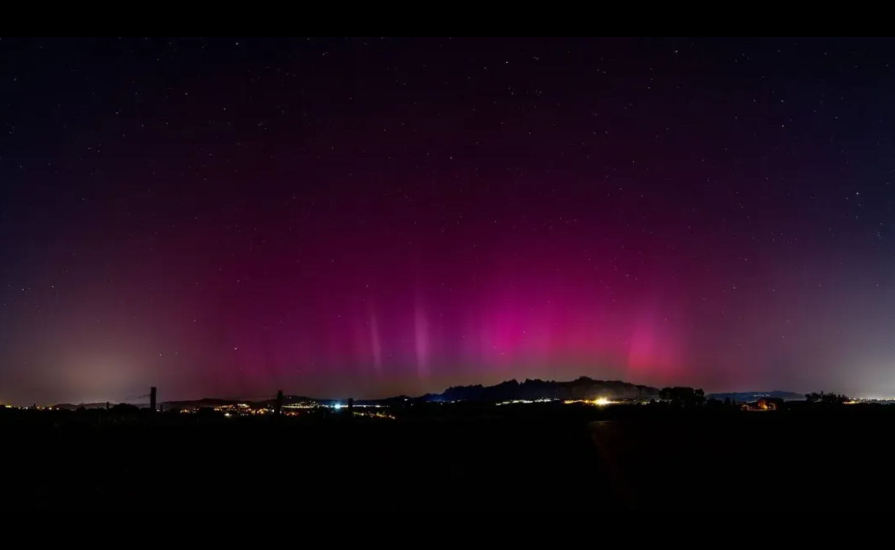 Aurora over the landscape