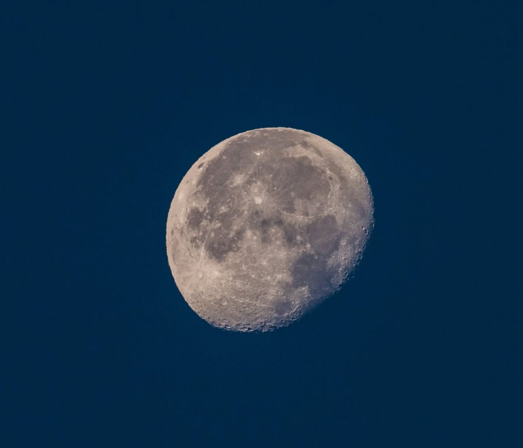 Moon against a blue sky